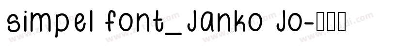 simpel font_Janko Jo字体转换